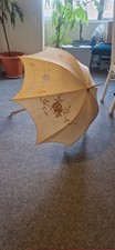 Antique Parasol With Emboidery, Probably Silk