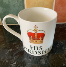 Fine China Mug  "His Lordship" White by The Leonardo Collection