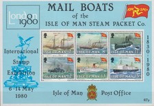 Isle of Man 1980 Steam Packet Company ships sheet SG MS 176 MNH mint E219