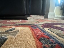 2 X 4 Seater Sofas Fabric And Leather  Black and Sliver