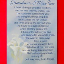 Grandma I Miss You Graveside