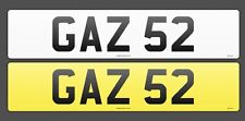 GAZ 52 & GF52 GAZ   PRIVATE REGISTRATION REG CHERISHED NUMBER PLATES
