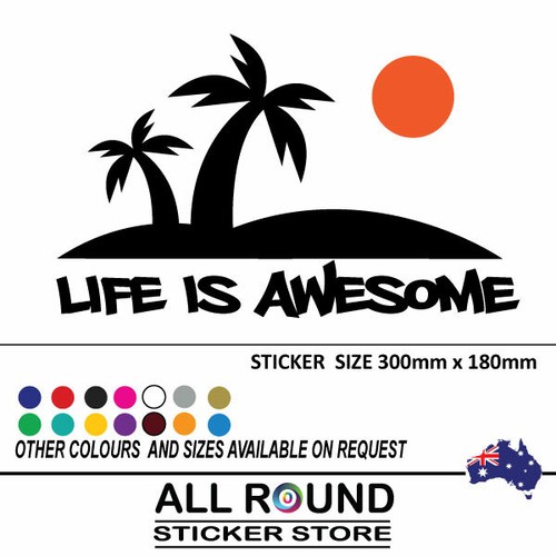 Life awesome car sticker - life, rv