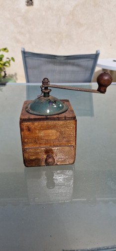 French antique coffee mill - antique,