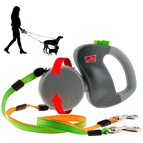 Dual dog retractable leash - dual,