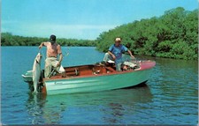 1950's Cedarcreek , Missouri Fisherman Wooden Boat Chrome