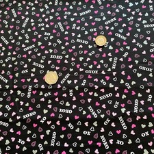 Fat Quarter Benartex Hugs & Kisses Print Craft Cotton Sewing, Quilting Fabric