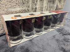 Retro Luminarc Red Suede No.5 X6 Glasses 10cl CB1