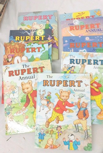 Nine rupert bear annuals - rupert,