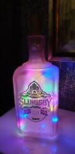 SLINGSBY RHUBARB GIN 50CL PINK BOTTLE with MULTI COLOUR LED LIGHTS