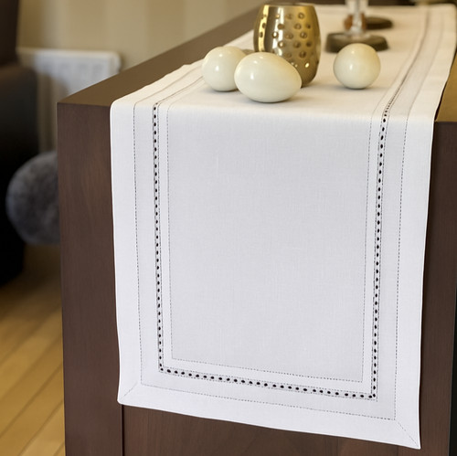 Luxury faux linen - soft, white