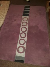 100% wool rug aubergine 120 X 180cm **Bargain Price!!**