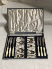 ANTIQUE Silver Plated Set of