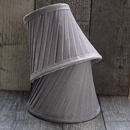 Pair silver grey pleat - pair,