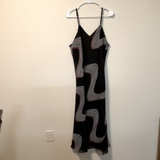 TU Lips Black Geometric Print