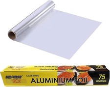 Strong Aluminium Foil Roll Catering 30cm x 75m Wrap Kitchen & Professional Use