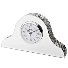 Glass Mirror Napoleon Mantel Clock - Mirror Glass - 13 x 23 x 5cm