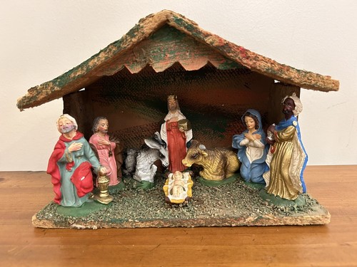 Vtg italian nativity christmas - italian,