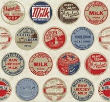 Fryetts DAIRY FARM MILK Cotton PVC Fabric WIPE CLEAN Tablecloth Oilcloth