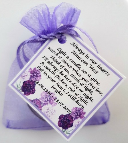 Personalised candle favour