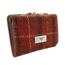 Dark Burnt Orange Tartan Check