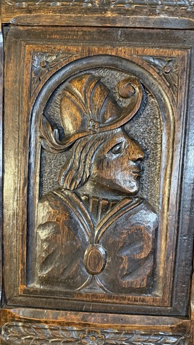 17th century french oak carved - century,
