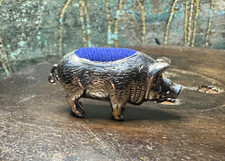 Novelty Small Solid Silver PIG