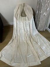 STUNNING  IVORY / CREAM VELVET CURTAINS 90 x 90 In