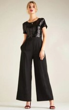 Womens One-Piece Black Sequin