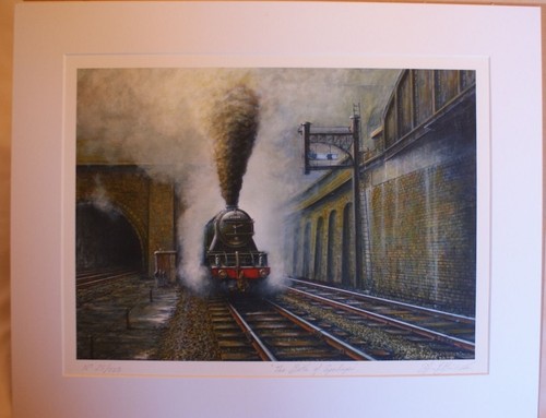 Steam railway art - railway, gresley