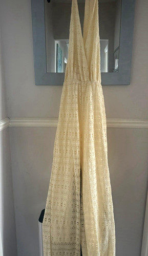 Ivory lace halterneck - ivory,