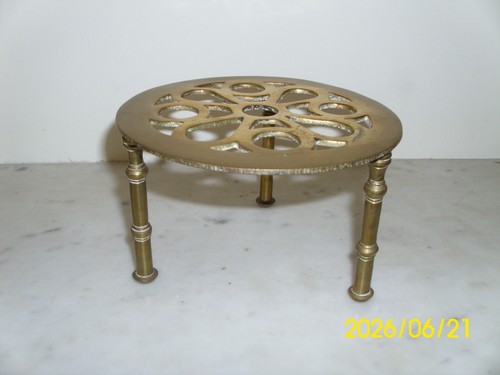 Vintage brass trivet - vintage,