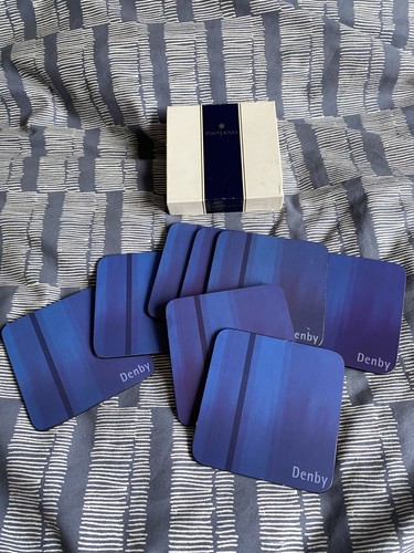 Denby set blue - 8, coasters