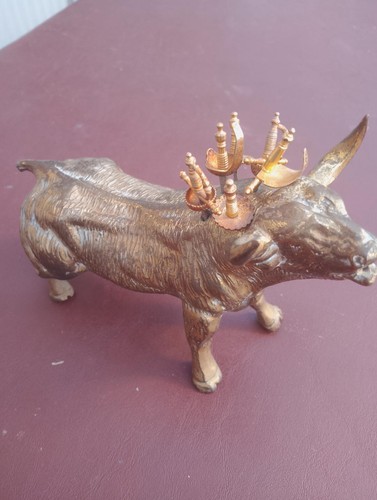 Toledo spain bull figurine - bull,