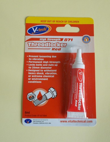 Tech red thread lock - v-tech,