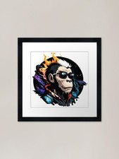 Fiery Colorful Chimpanzee