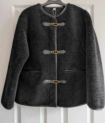Black faux fur borg - m&s,
