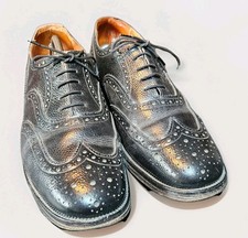 British Military Highland Brogues Service Dress Shoes Black Leather UK 11 S Fitt