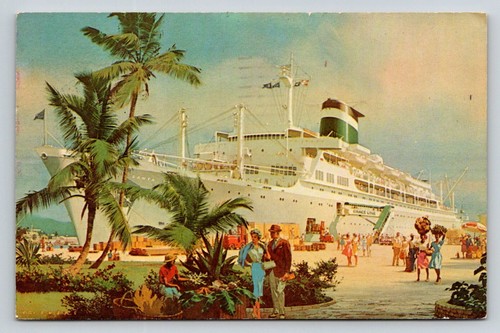 Vintage grace line cruise ship - line,