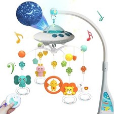 Baby Musical Crib Bed Bell Cot