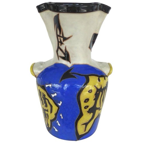 Magnificent french enamel - french, vase