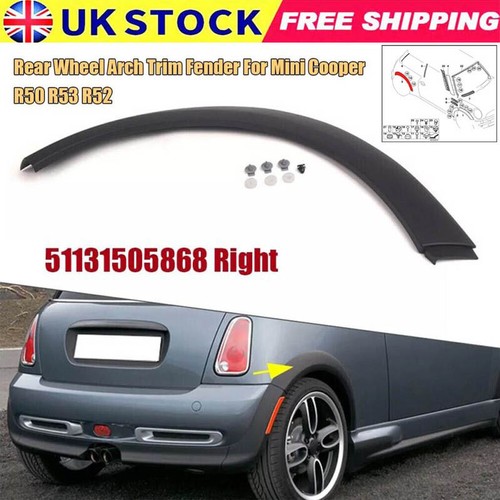 Rear right wheel arch trim - rear,