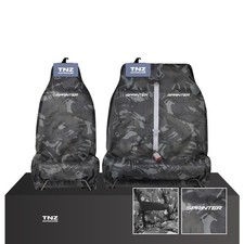 Fits Mercedes Sprinter 2024 2025 - Extra Heavy Duty Van Seat Covers Grey Camo