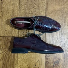 Loake Design Burgundy Oxblood Leather Oxford Brogue Men's Size UK 8G Worn Twice