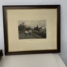 Framed Fox Hunting Picture