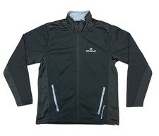 Stuburt Midlayer Fleece Jacket Mens S Black Golf Windproof Full Zip Pockets