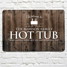Personalised Hot Tub dark wood
