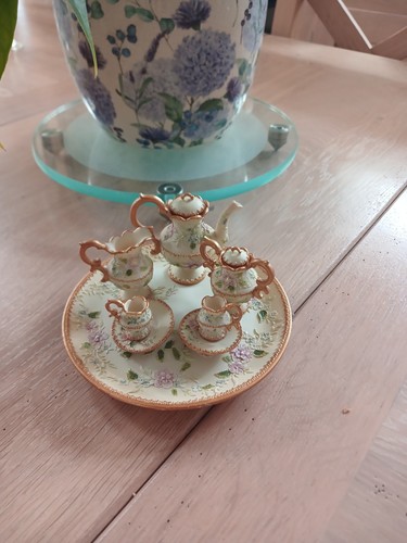 Miniature porcelain tea set