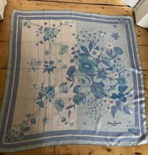 Vintage Designer Silk Twill Scarf by Jean Desses Paris Fashion Designer