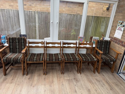 Rare set brutalist oak - brutalist,